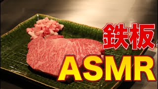 【鉄板焼ASMR】ミシュランで星1つを獲得した超一流店を紹介！神戸牛が鉄板で焼かれる音がたまりません！【神戸 雪月花 離れ】 [upl. by Leverick]