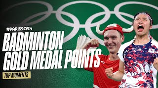 EVERY Badminton Gold Medal Point at Paris2024 🏸🥇 [upl. by Ahsitul]