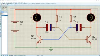 Oscillateur à Transistor BC108 Sur Proteus 8 [upl. by Artinak]