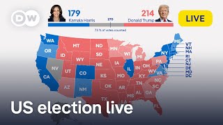 Watch live 2024 US presidential election updates and first results  DW News [upl. by Ahsinyt]