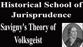 Savigny Theory of Volksgeist  Historical School of Jurisprudence jurisprudence volksgeist [upl. by Silver]