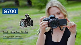 Ordro G700 Newest 12X Optical Zoom Vlogging Camera [upl. by Aspa]