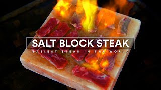 SALT BLOCK Steak Easiest Steak in the WORLD [upl. by Chris]