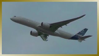 ✈️ Airbus A350 Flyby at Hamburg Finkenwerder Airport ✈️ [upl. by Sirromad]