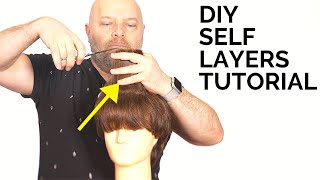 DIY Haircut  How to Layer Your Own Hair  TheSalonGuy [upl. by Nilloc]