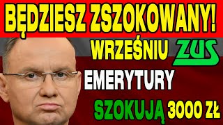 EMERYTURY Z quotCZTERNASTKĄquot WE WRZEŚNIU 2024  KAŻDY EMERYT 3000 ZŁ quotNA RĘKĘquot [upl. by Jeannine]