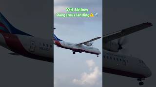 ✈️😱Yeti Airlines Dangerous Landing in kathmandu nepal [upl. by Yancey]