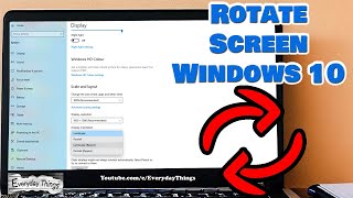 How to Rotate Screen on Windows 10 [upl. by Boar583]