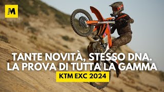 KTM EXC 2024 TEST anteprima mondiale Enduro Sono tutte nuove [upl. by Ecaidnac175]