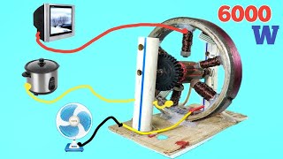 i make 6000W Powerful 230V Electric Generator at Home Using Magnetic Coil  how to make generator [upl. by Roxine]