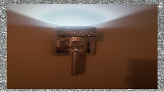 DIY LIGHTED WALL SCONCE MADE with SOLAR LIGHT glamdecor diy dollartreedecor2020 [upl. by Petronella612]