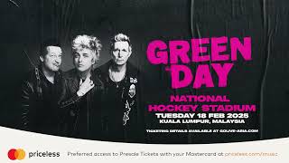 Mastercard Presale Green Day Live in Kuala Lumpur [upl. by Felix]