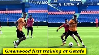 Mason Greenwood first training session at Getafe [upl. by Pierre]