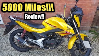 Honda CB125F  5000 miles Review  GOOD or BAD [upl. by Vassili]