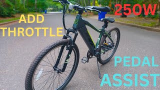 how to add a THROTTLE onto a PEDAL ASSIST bike [upl. by Ermin415]