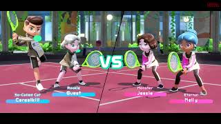 Nintendo Switch Sports Tennis Multiplayer Gameplay [upl. by Lach]