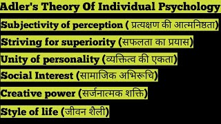 Adlers Theory Of Individual Psychology [upl. by Ylaek]