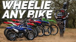 Wheeling 7 Different Dirt Bikes 50cc to 300cc 1000 BET  Best Beginner Tips [upl. by Jone]