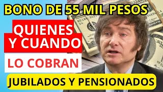 🛑Bono de 💲55MIL para los Jubilados y Pensionados  Quien lo cobra y Fecha de cobro en Enero [upl. by Ateiram499]