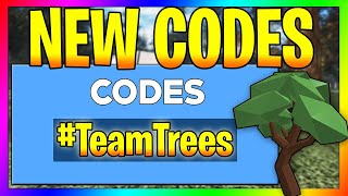 ALL TREE PLANTING SIMULATOR CODES  TeamTrees  Roblox Codes [upl. by Obel]