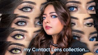 How I Change My Eye Colour 😌🧿👁️  Contact Lenses HaulReview [upl. by Ailsa143]