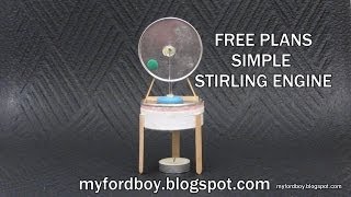 Free Plans Myfordboy Pringle Stirling Engine [upl. by Nnaul]