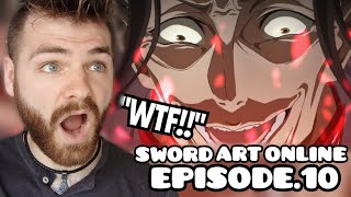 THIS IS SO MESSED UP  Sword Art Online  Episode 10  New Anime Fan  REACTION [upl. by Oznole]