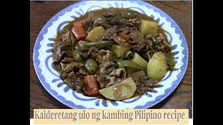 How to cook Kalderetang ulo ng kambing [upl. by Lenore]