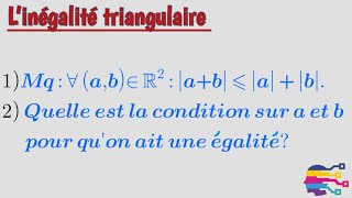 Une petite démonstration de l’inégalité triangulaire [upl. by Humphrey]