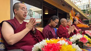 བལ་ཡུལ་དུ་འཕགས་པ་གནས་བརྟན་བཅུ་དྲུག་གི་ཆོ་གའི་སྒོ་ནས་རྒྱལ་བ་ལྷ་ལས་བབས་པའི་ཉིན་མོ་སྲུང་རྩི་ཞུས་པ། [upl. by Thurmann]