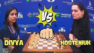 Divya Deshmukh VS Kosteniuk Alexandra  World Blitz Chess 2023  R7 [upl. by Macdougall]