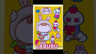 Decorate Sticker Book With Labubu labubu diy satisfying stickerbook sticker [upl. by Norrab]