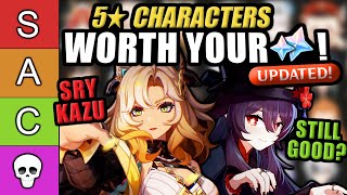 THE BEST CHARACTERS IN THE GAME ★Updated Genshin Impact 5 Star Tier List★ [upl. by Fairman]