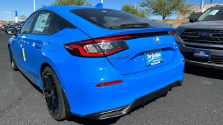 2023 Honda Civic Sport Hatchback  Boost Blue Pearl  Walkaround [upl. by Elleivap]