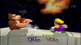 Super Smash Bros 1 Wario vs dk [upl. by Roxine]