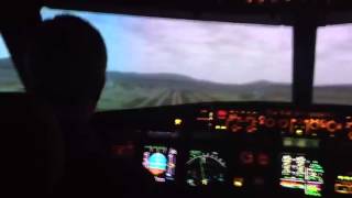 Airbus A320 sim 35kt crosswind landing [upl. by Nadnal80]