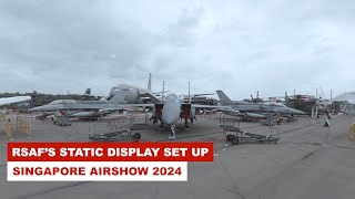 RSAFs Static Display Set Up Singapore Airshow 2024 [upl. by Nakre]