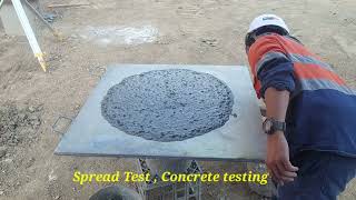 concrete testing Spread test [upl. by Namielus880]