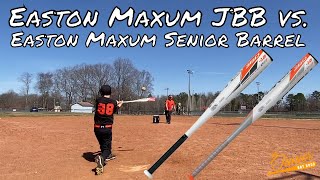 12 Easton Maxum Junior Big Barrel vs 10 Easton Maxum Senior Barrel  Is there a difference [upl. by Ynelram]