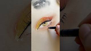 Colored Eye Drawing Tutorial StepbyStep Guide drawing shorts [upl. by Jerry]