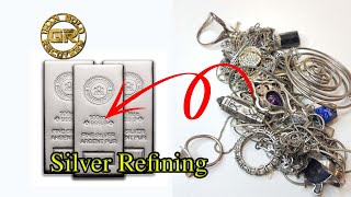 Step by Step Procedure to Refine Silver  How to Refine Silver Alloy  silver refining  method 1 [upl. by Wentworth]