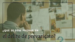 ¿Qué Se Debe Probar en el Delito de Prevaricato [upl. by Karol]