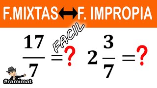 Fracción Mixta a Fracción Impropia o Decimal Manualmente o con Calculadora [upl. by Herm116]