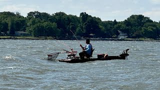 Catfishing in rough waterSandusky Bay [upl. by Aveneg]