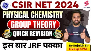 CSIR NET 2024  Physical Chemistry  Group Theory  Best Questions Quick Revision  By Rajnish Sir [upl. by Miko]