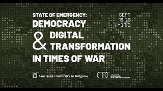 State of Emergency Democracy and Digital Transformation in Times of War Panel 3 [upl. by Davida221]