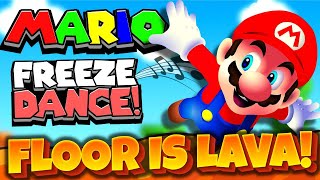 Super Mario Freeze Dance  Brain Break  Just Dance  Floor is Lava  Matthew Wood [upl. by Orodoet]