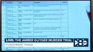 Prosecutors present Amber Guygers text messages as evidence during sentencing phase of trial [upl. by Phiona]