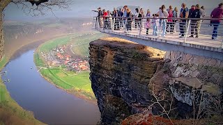 BASTEI Aussichtsplattform  Die Touristenattraktion in der SÄCHSISCHEN SCHWEIZ  ELBSANDSTEINGEBIRGE [upl. by Aihseken534]