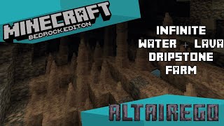 MINECRAFT  Dripstone farm Infinite Lava or Water  Bedrock 120 [upl. by Dickerson]